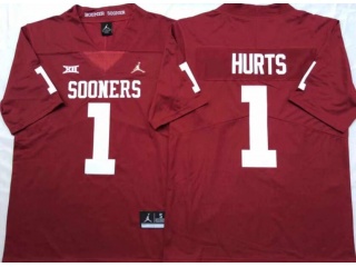 Oklahoma Sooners #1 Jalen Hurts Limited Jersey Red