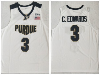 Purdue Boilermakers 3 C.Edwards Basketball Jersey White