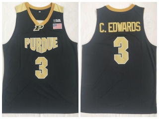 Purdue Boilermakers 3 C.Edwards Basketball Jersey Black