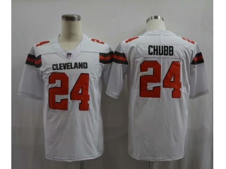 Cleveland Browns 24 Nick Chubb Vapor Limited Football Jerseys White