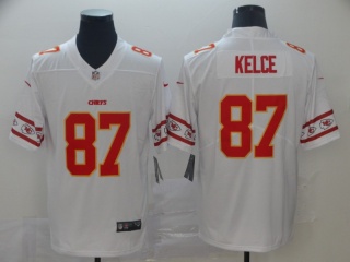 Kansas City Chiefs 87 Travis Kelce Team Logos Limited Jersey White