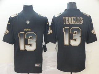 New Orleans Saints 13 Micheal Thomas Golden Vapor Limited Jersey Black