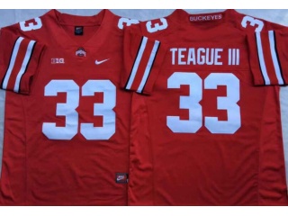 Ohio State Buckeyes #33 Master Teague III College Football Jersey Red