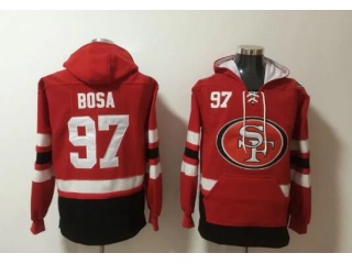 San Francisco 49ers #97 Nick Bosa Football Hoodies Red