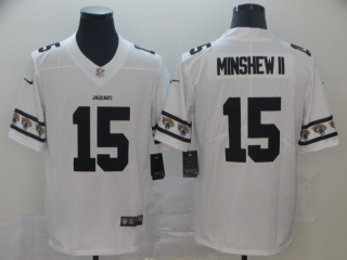 Jacksonville Jaguars 15 Gardner Minshew II Team Logos Limited Jersey White