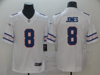 New York Giants 8 Daniel Jones Team Logos Limited Jersey White