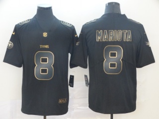 Tennessee Titans 8 Marcus Mariota Vapor Limited Jersey Black Golden
