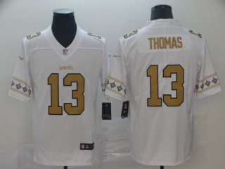 New Orleans Saints 13 Micheal Thomas Team Logos Vapor Limited Football Jersey White
