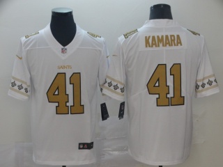New Orleans Saints 41 Alvin Kamara Team Logos Vapor Limited Football Jersey White