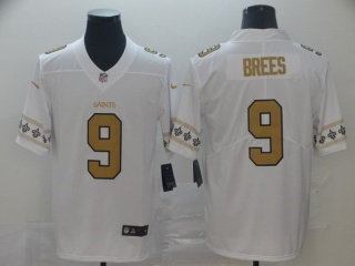 New Orleans Saints 9 Drew Brees Team Logos Vapor Limited Football Jersey White