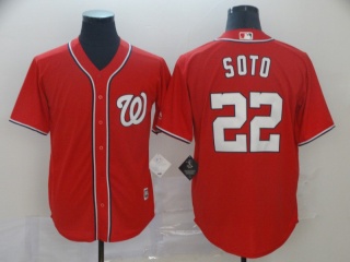 Washington Nationals 22 Juan Soto Cool Base Jersey Red