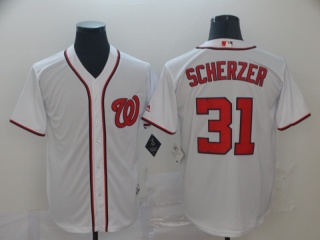 Washington Nationals 31 Max Scherzer Cool Base Jerseys White