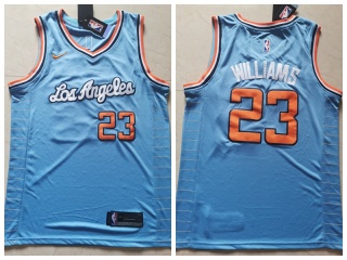 Nike Los Angeles Clippers 23 Lou Williams Throwback Jersey Blue Latin Nights