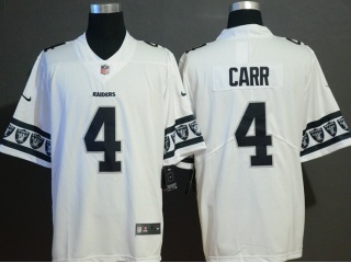 Oakland Raiders 4 Derek Carr Team Logos Limited Jersey White