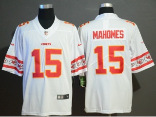 Kansas City Chiefs 15 Patrick Mahomes Team Logos Limited Jersey White