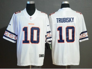 Chicago Bears 10 Mitch Trubisky Team Logos Limited Jersey White