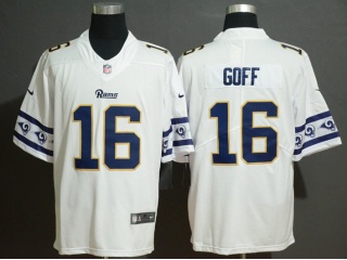 Los Angeles Rams 16 Jared Goff Team Logos Limited Jersey White