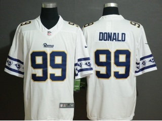 Los Angeles Rams 99 Aaron Donald Team Logos Limited Jersey White