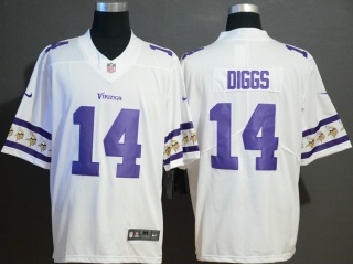 Minnesota Vikings 14 Stefon Diggs Team Logos Limited Jersey White