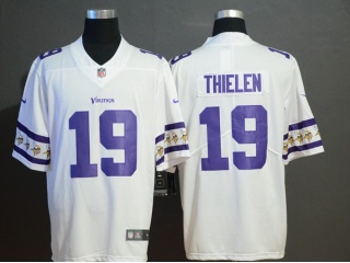 Minnesota Vikings 19 Adam Thielen Team Logos Limited Jersey White