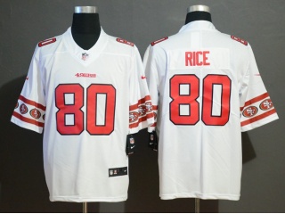 San Francisco 49ers 80 Jerry Rice Team Logos Vapor Limited Jersey White