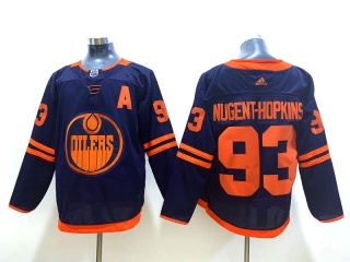 Adidas Edmonton Oilers 93 Ryan Nugent-Hopkins 50th Anniversary Jersey Blue