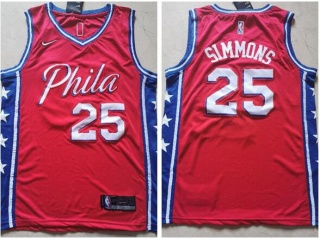 Nike Philadelphia 76ers #25 Ben Simmons Statement Jersey Red