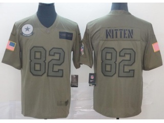 Dallas Cowboys #82 Jason Witten 2019 Salute to Service Limited Jersey Olive