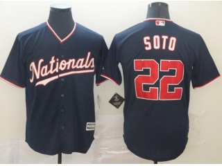 Washington Nationals #22 Juan Soto New Style Cool Base Jersey Blue