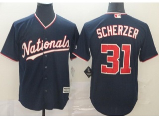 Washington Nationals #31 Max Scherzer New Style Base Jerseys Blue