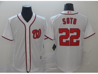 Washington Nationals #22 Juan Soto Cool Base Jersey White