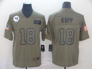 Los Angeles Rams 18 Cooper Kupp 2019 Salute to Service Limited Jersey Olive