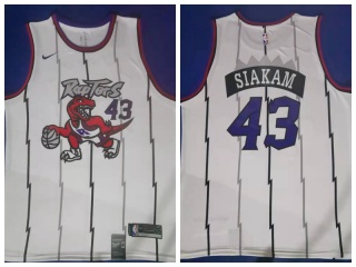 Nike Toronto Raptors 43 Pascal Siakam Throwback Jersey White