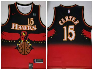 Nike Atlanta Hawks 15 Vince Carter Throwback Jersey Red