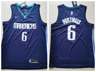 Nike Nike Dallas Mavericks 6 Kristaps Porzingis 2019 Finished Jersey Navy Blue