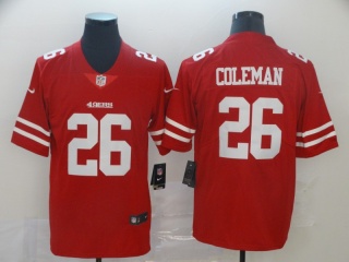 San Francisco 49ers 26 Tevin Coleman Vapor Limited Jersey Red