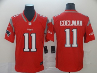 New England Patriots 11 Julian Edelman Inverted Legend Limited Jersey Red