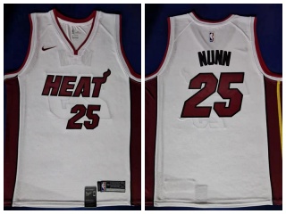 Nike Miami Heat 25 Kendrick Nunn Basketball Jersey White