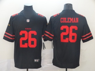 San Francisco 49ers 26 Tevin Coleman Vapor Limited Jersey Black