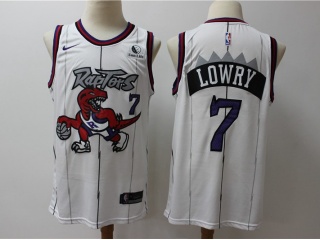 Nike Toronto Raptors 7 Kyle Lowry Throwback Jersey White