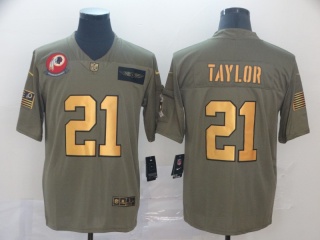 Washington Redskins 21 Sean Taylor 2019 Salute to Service Limited Jersey Olive Golden