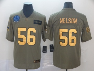 Indianapolis Colts 56 Quenton Nelson 2019 Salute to Service Limited Jersey Olive Golden