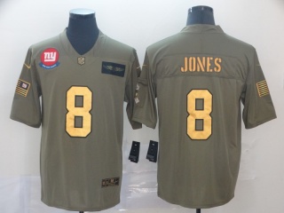 New York Giants 8 Daniel Jones 2019 Salute to Service Limited Jersey Olive Golden