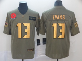 Tampa Bay Buccaneers 13 Mike Evans 2019 Salute to Service Limited Jersey Olive Golden