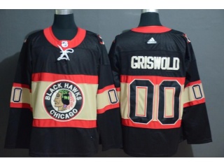 Adidas Chicago Blackhawks #00 Clark Griswold 3rd Jersey Black