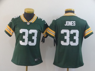 Woman Green Bay Packers 33 Aaron Jones Limited Jersey Green