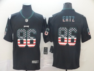 Philadelphia Eagles 86 Zach Ertz USA Flag Vapor Limited Jersey Black