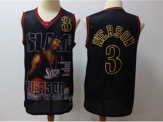 Philadelphia 76ers 3 Allen Iverson Big Slam Basketball Jersey Black