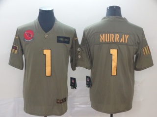 Arizona Cardinals 1 Kyler Murray 2019 Salute to Service Limited Jersey Olive Golden