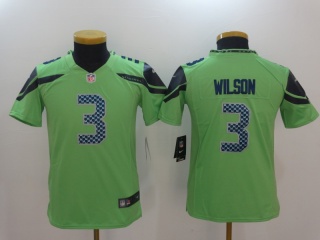 Youth Seattle Seahawks 3 Russell Wilson Color Rush Limited Jersey Green